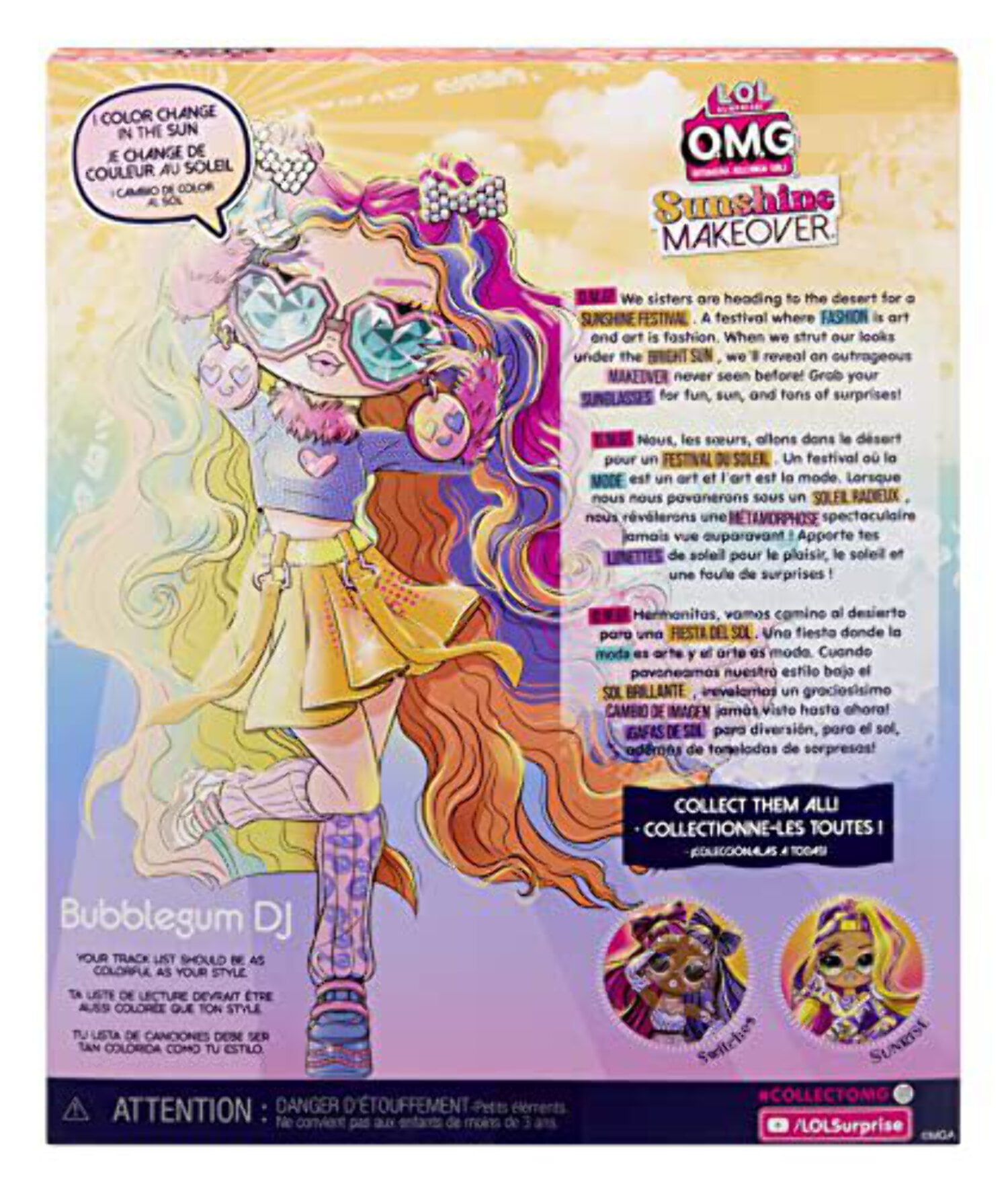 Poupée LOL OMG Sunshine Makeover - Bubblegum DJ Mga : King Jouet, Barbie et  poupées mannequin Mga - Poupées Poupons