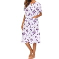 thumbnail image 2 of Avidlove Women Button Down Front Dusters Housecoat Oversized Nightgown Short Sleeve Lounge Dress Sleepwear with Pockets, 2 of 7