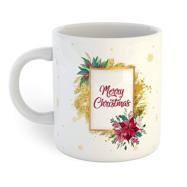 Merry Christmas Golden Splash Coffee Mug Walmart Com Walmart Com