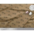 thumbnail image 2 of Soimoi Moss Georgette Fabric Bull Dog Decor Fabric Printed Yard 42 Inch Wide, 2 of 3