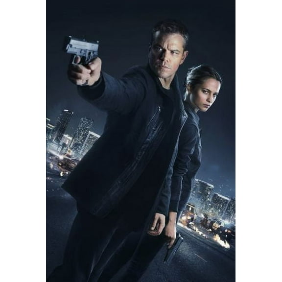 Jason Bourne Movie Poster Metal Sign 8Inx 12In Print On Metal 8x12 Square Adults Metal Prints