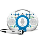 The Singing Machine Tabeoke Portable Bluetooth Karaoke System Compatible with a Variety of Apps, White