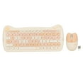 thumbnail image 1 of Teclado y ratón inalámbricos de 2,4 G con forma de gato, tecnología de bajo consumo, combinación de teclado y ratón inalámbricos para juegos, color té con leche, 1 of 15