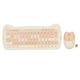 thumbnail image 1 of Teclado y ratón inalámbricos de 2,4 G con forma de gato, tecnología de bajo consumo, combinación de teclado y ratón inalámbricos para juegos, color té con leche, 1 of 15