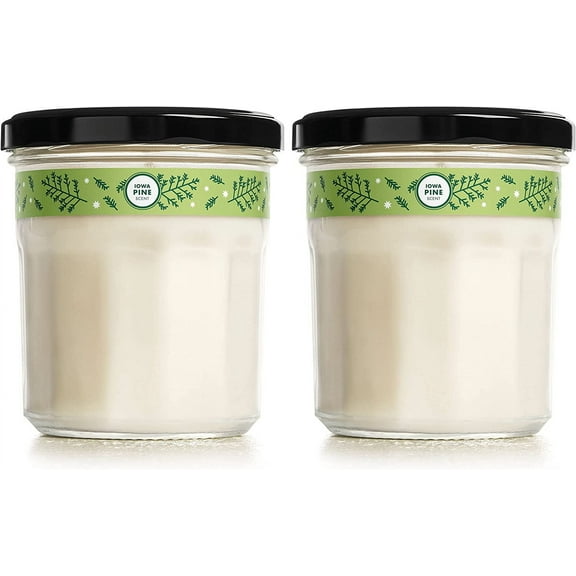 CLEAN DAY Soy Aromatherapy Candle, 35 Hour Burn Time, Made with Soy Wax and Essential Oils, Limited Edition Iowa Pine, 7.2 oz - Pack of 2