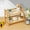 35 CM, variant on 2 Tier Wicker Look Coffee Station Organizer Bamboo Mug Holder Countertop Condiment Storage Caddy for Kitchen Home Office
