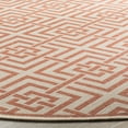 thumbnail image 3 of Safavieh Linden Derbhile Geometric Indoor/Outdoor Area Rug, Cream/Rust, 6'7" x 6'7" Round, 3 of 8