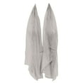 thumbnail image 2 of Wrapables Solid Color 100% Silk Long Scarf, Silver Gray, 2 of 5