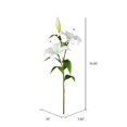 thumbnail image 2 of Vickerman 33.5" Contemporary Plastic Artificial Lily Spray in White, 2 of 2