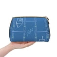 thumbnail image 4 of Large Clutch Leather Makeup Bag, Blue Candle Gyroscope Graffiti Travel Toiletries Bag, Ladies Cosmetic Storage Bag, 4 of 8