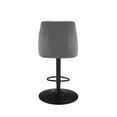 thumbnail image 6 of Powell Pierson 25-33" Indoor Adjustable Metal Swivel Bar Stool, Gray, 6 of 12