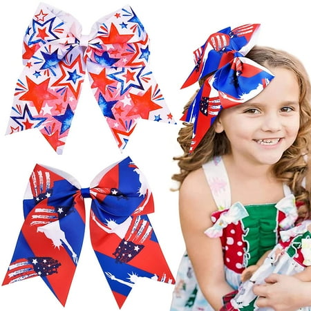 4th of july cheer bows
