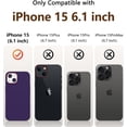 thumbnail image 3 of Compatible with iPhone 15 Case, Liquid Silicone Slim Shockproof Protective Phone Case for iPhone 15 6.1 inch[Microfiber Lining]. (Dark Purple), 3 of 12