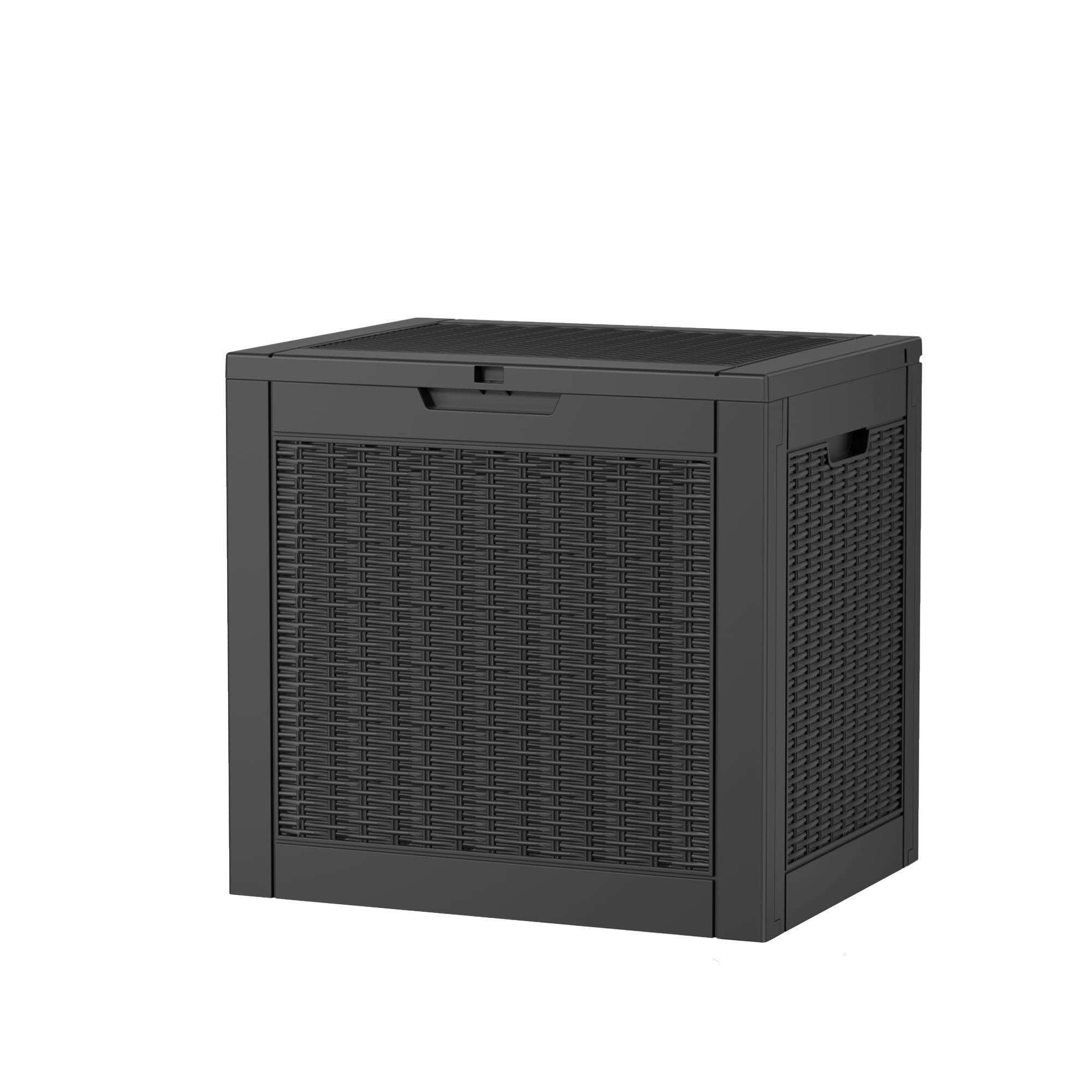 MAYEERTY 30 Gallon Outdoor Deck Box, Large Capacity Storage Box for Patio Furniture Cushions, Pillow with Wheels, Black