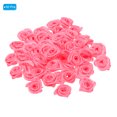 thumbnail image 3 of Unique Bargains Mini Satin Ribbon Roses Tiny Fabric Flowers Embellishments Rosettes Applique Rose Red 50 Pcs, 3 of 5