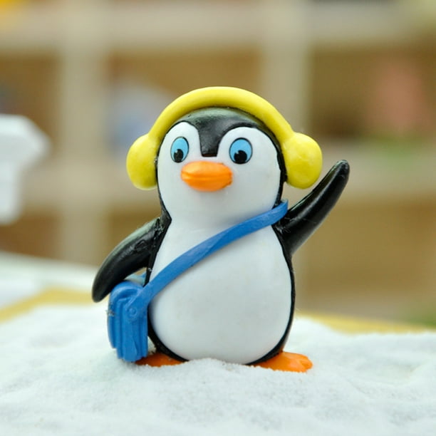 4 pièces vêtements d'hiver pingouin décor belle pingouin poupée artisanat  dessin animé Micro paysage décoration drôle téléphone pendentifs bricolage  pingouin ornements jouet 