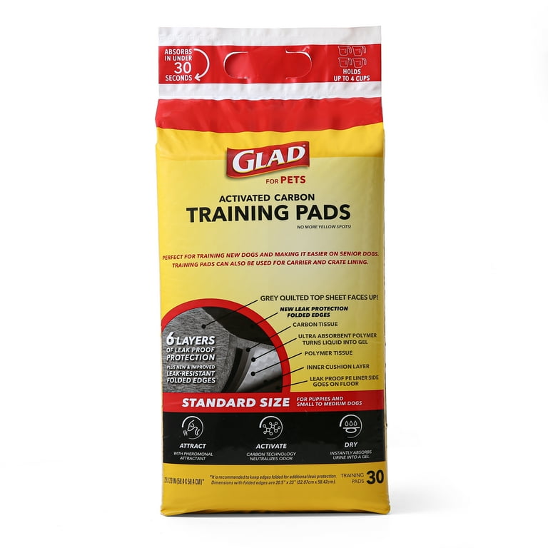 Glad Black Charcoal Pads For All Dogs 30 Count Walmart
