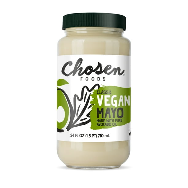 Chosen Foods 2 Pack 24 Oz 100 Pure Avocado Oil Based Vegan Mayo Veganaise Made With Chickpeas No Egg Dairy Gluten Soy Or Canola Walmart Com Walmart Com