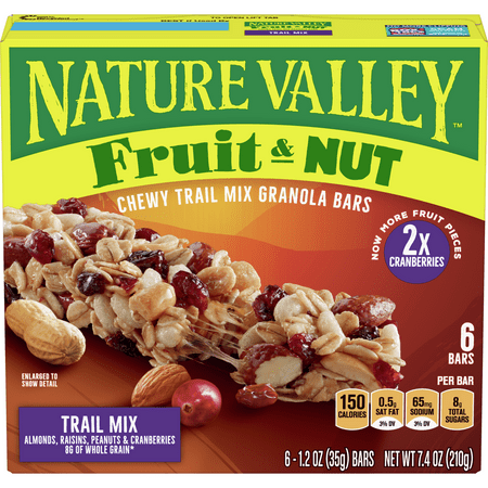 UPC 016000439801 product image for Nature Valley Fruit & Nut Chewy Granola Bars, Trail Mix, 6 Ct, 7.4 Oz | upcitemdb.com