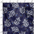 thumbnail image 2 of Soimoi Minky Blue Fabric By the Yard - 56 Inch Wide - Leaves Pattern Fabric - Botanical and Elegant Designs for Various Uses Printed Fabric, 2 of 6