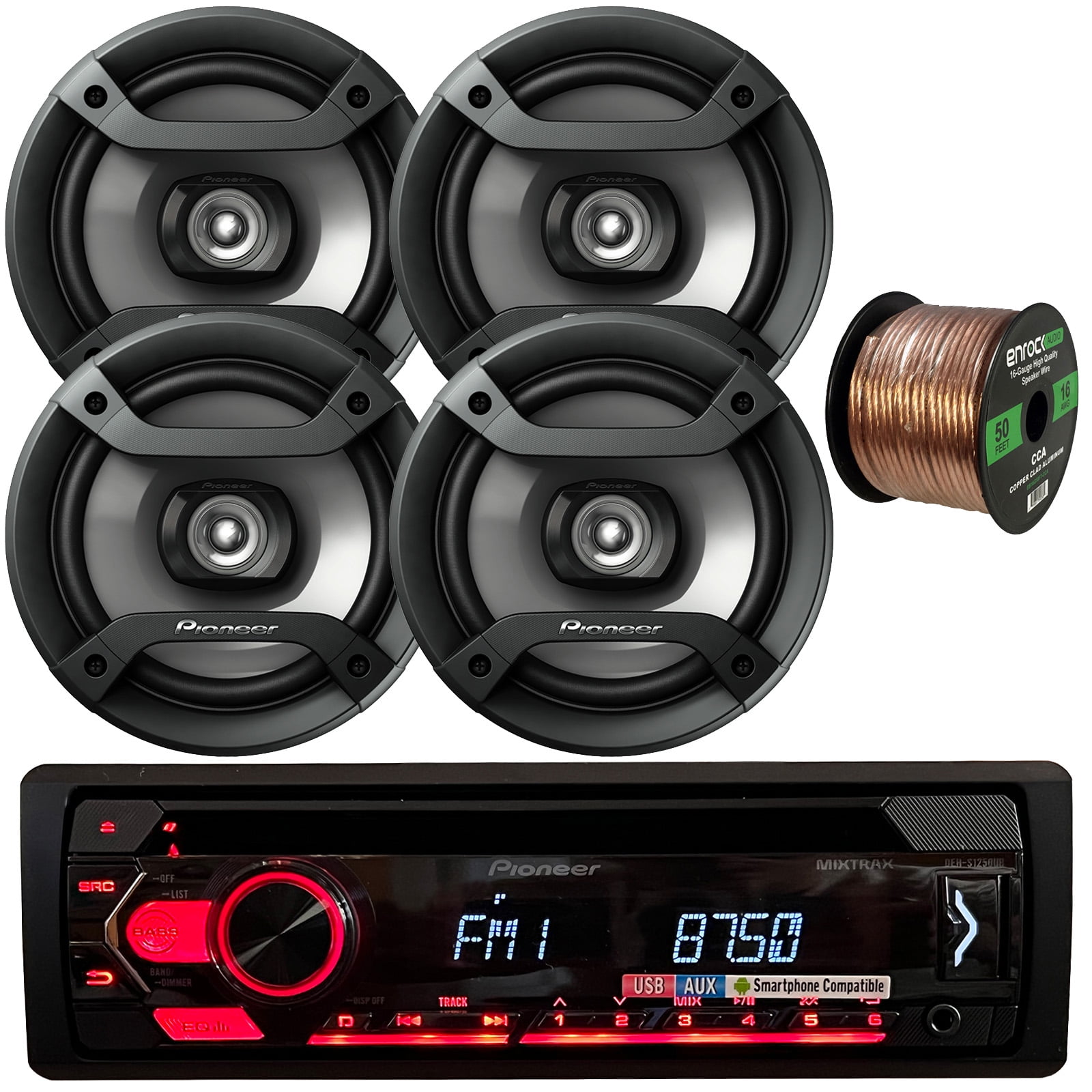 Pioneer FHS520 Bluetooth in-Dash CD/AM/FM Car Stereo Receiver, 1 - Kroger
