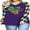 Purple, variant on DEXIO Mardi Gras Shirts for Women,Fat Tuesday Carnival New Orleans Party Long Sleeve Plus Size Pullover Top,3X