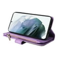 thumbnail image 5 of Multifunctional Case for Samsung S21 Plus,[RFID Blocking] 9 Credit Cards Holder with Wrist Strap, Premium PU Leather Zipper Wallet Purse Magnetic Flip Phone Cover for Samsung Galaxy S21 Plus, Purple, 5 of 12