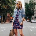 thumbnail image 4 of Fotbe American Stars Vestido de Verano sin Mangas para Mujer – Vestido Midi Línea A, Estilo Camiseta Floral, Vestido Playero Casual y Fluido, 4 of 7