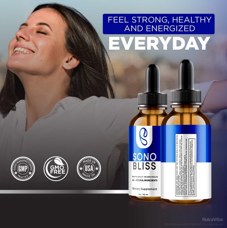 (3 Pack) Sono Bliss Ear Drops, SonoBliss Premium Hearing Support Formula, Official All Natural Dropper, Supplement for Ringing Ears, Maximum Strength Liquid, Reviews (180 mL)