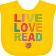 thumbnail image 3 of Inktastic Live Love Read Girls Baby Bib, 3 of 4