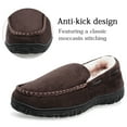thumbnail image 3 of Berhood House Slippers for Men Warm Moccasin Slippers Micro Wool House Shoes Slip on Moccasins for Men Anti-Slip Sole Indoor Outdoor Brown 12, 3 of 6
