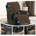 thumbnail image 4 of 100% Waterproof Recliner Cover with Side Pocket &Non-Slip Recliner Couch Slipcover, Washable Reclining Furniture Protector for Large Power Lift Recliner (Brown), 4 of 6