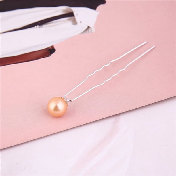 Horquilla para el pelo con forma de U de una sola perla, horquilla para el pelo, accesorios para el pelo de novia de estilo coreano