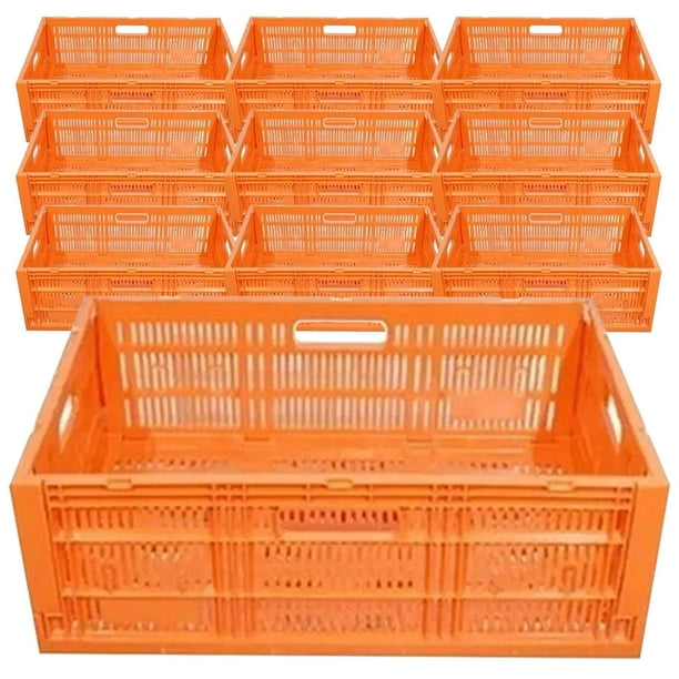 Cajas Colapsables Reutilizables VentDepot MechaBox21 10 Pzas 21kg 40x60x21cm Naranja