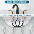 thumbnail image 3 of Wowow 8 in. Widespread Double Handle Bathroom Faucet in Black and Gold, 3 of 8