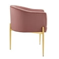 thumbnail image 4 of Modway Savour Modern Tufted Velvet Accent Chairs in Dusty Rose Pink (Set of 2), 4 of 9
