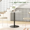 thumbnail image 4 of HOMCOM Round Dining Table with Steel Base, Non-slip Pad for Living Room, 4 of 10