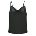 thumbnail image 4 of Womens Sexy Satin Camisole Ruched Draped Neck Adjustable Spaghetti Strap Camis Tanks Casual Summer Sleeveless Tops, 4 of 5