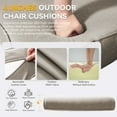 thumbnail image 3 of Unnifurnzi Outdoor Chair Cushions Set of 2-22 x 25 x 4 Inch High Density Sponge Patio Deep Seat Cushions Outdoor Furniture Cushions for Chair Sofa Couch-Beige, 3 of 7