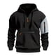 thumbnail image 5 of pstuiky camisas de manga larga para hombre, Sudadera con capucha y cremallera de manga larga con bloques de color para hombre tops de invierno para hombre m, 5 of 7