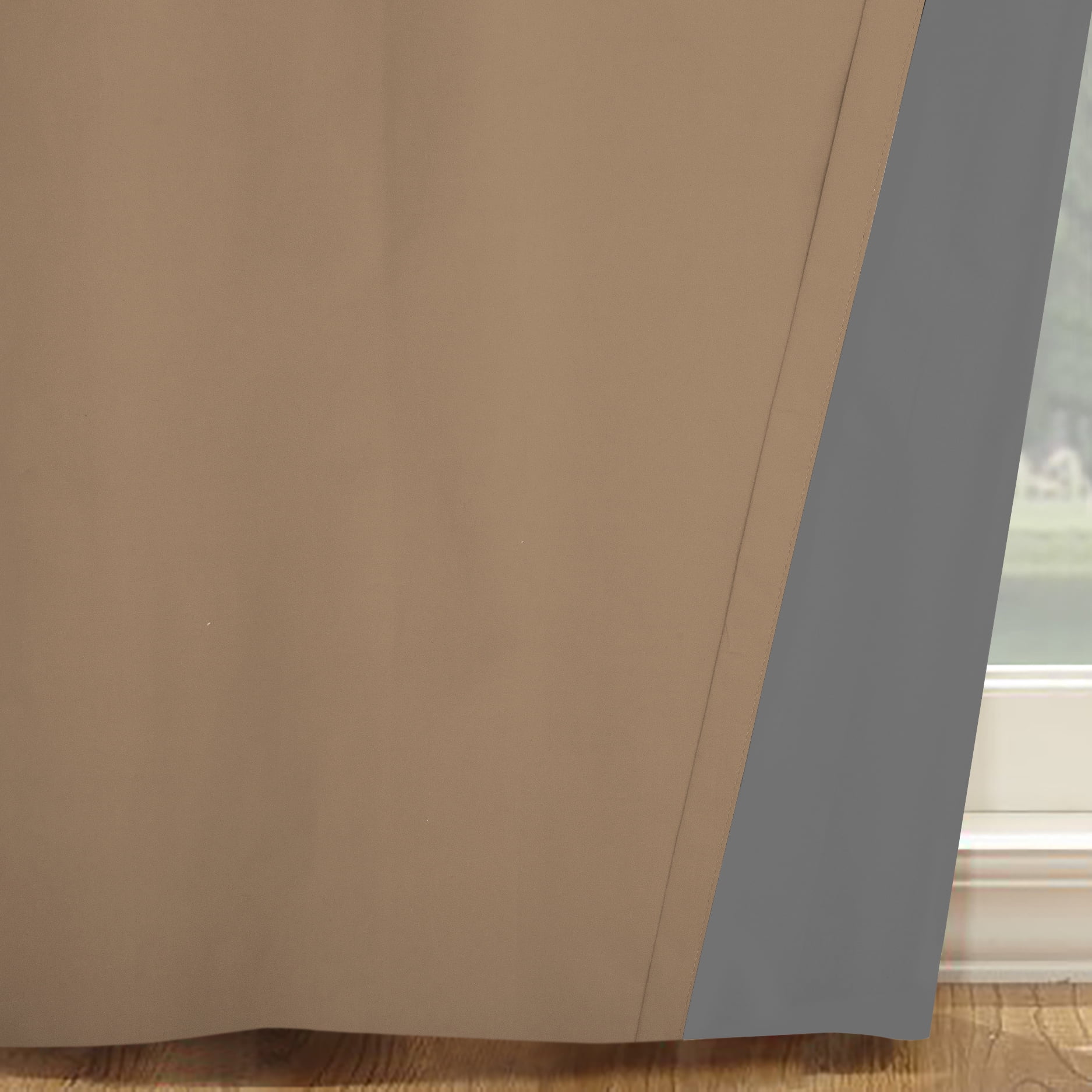 Mainstays Blackout Curtain Panel Pair, Set of 2, Taupe, 30"W x 95"L