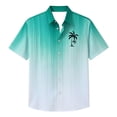 thumbnail image 3 of YANGXINX Mens Short Sleeve Shirts 2026 Summer Hawaiian Tropical Tree Gradient Print Button Down Tops Casual Beach Vacation Loose Fit Shirt, 3 of 3