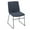 Dark Blue, variant on LeisureMod Ergonomic Office Chair Upholstered Guest Side Chair Padded Seat and Back Desk Chair with Powder-Coated Stainless Steel Base Zylar Collection in Grey