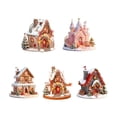 thumbnail image 3 of YIKA 5 PCS Christmas Snow House 2D Acrylic Pendant - Coffee Cup Themed Ornament For Car Interior Backpack Window Door & Christmas Tree Decor, Holiday Home Hanging Decoration E, 3 of 7