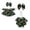 A003- Color C, variant on Porch Goose Outfit, 23 Inch Large Porch Goose Dress Snowman Print Set Christmas Fabric Outfits with Matching Bows for Holiday Lawn Decor, 2 Pack