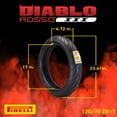 thumbnail image 2 of Pirelli Diablo Rosso III 120/70ZR17 Front & 190/50ZR17 Rear Motorcycle Tire Set - High Performance, Durable, & Reliable Tire for Sport/Street Bikes with Keychain, 2 of 7
