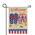 thumbnail image 2 of Northlight Sandy Beach "Welcome" Patriotic Outdoor Garden Flag - 18" x 12.5", 2 of 5