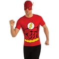 thumbnail image 1 of Rubie's DC Comics Justice League Superhero Style Adult Top and Mask Flash, Red, Medium, 1 of 1