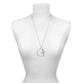 thumbnail image 3 of Delight Jewelry Acrylic 1 1/2" Ring Imitation Pearl Everlasting Love Engraved Cross Zoey Necklace, 28", 3 of 4