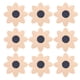 thumbnail image 1 of KAKOWELY Juego de 16 platos de papel desechables con forma de flor para fiestas., 1 of 4